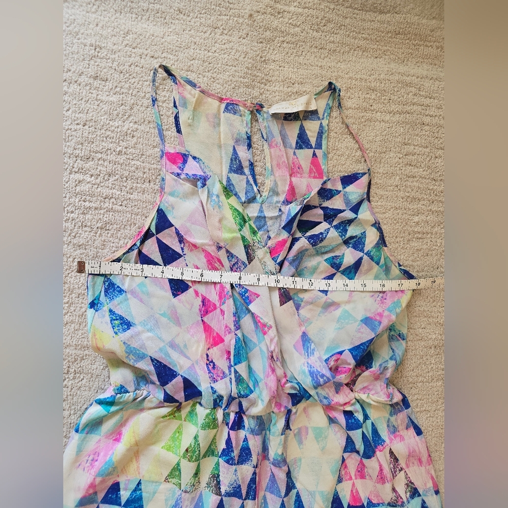 Amanda Uprichard for REVOLVE Geometric Pattern 100% Silk Romper - Size Large - Picture 13 of 16